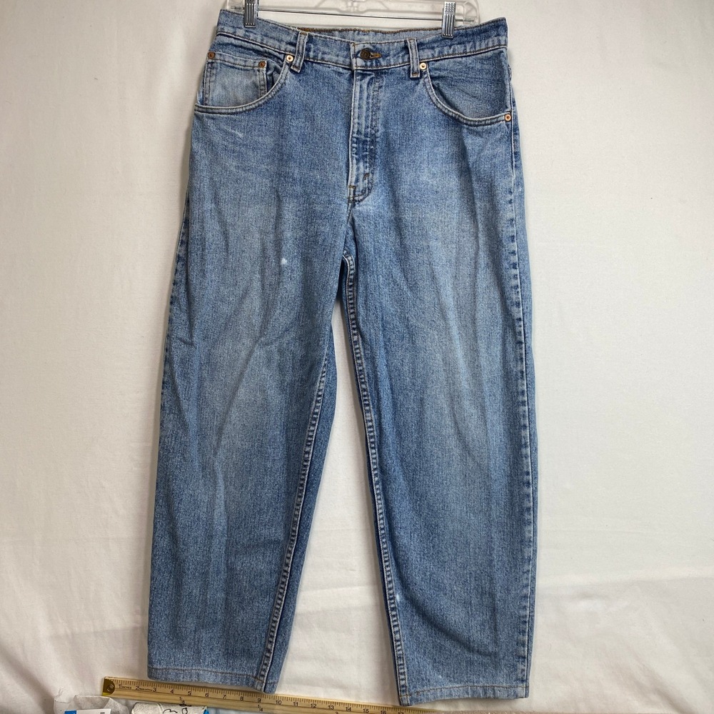 VTG Levis 550 Relaxed Fit Tapered Leg Mens Blue Denim Jeans Medium Wash 32x25